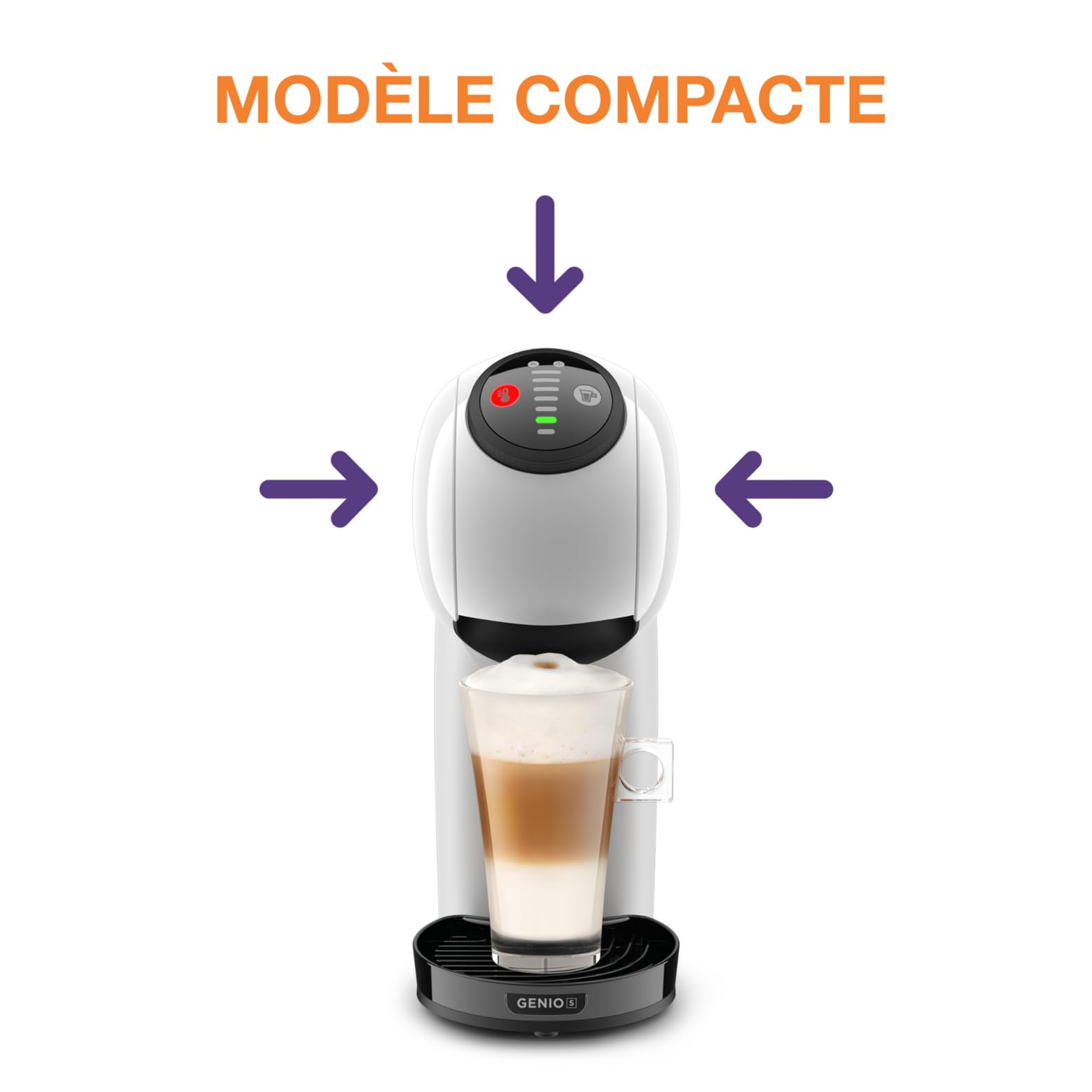 Machine à café à capsules Genio S Blanche KP243110 – Fonction XL