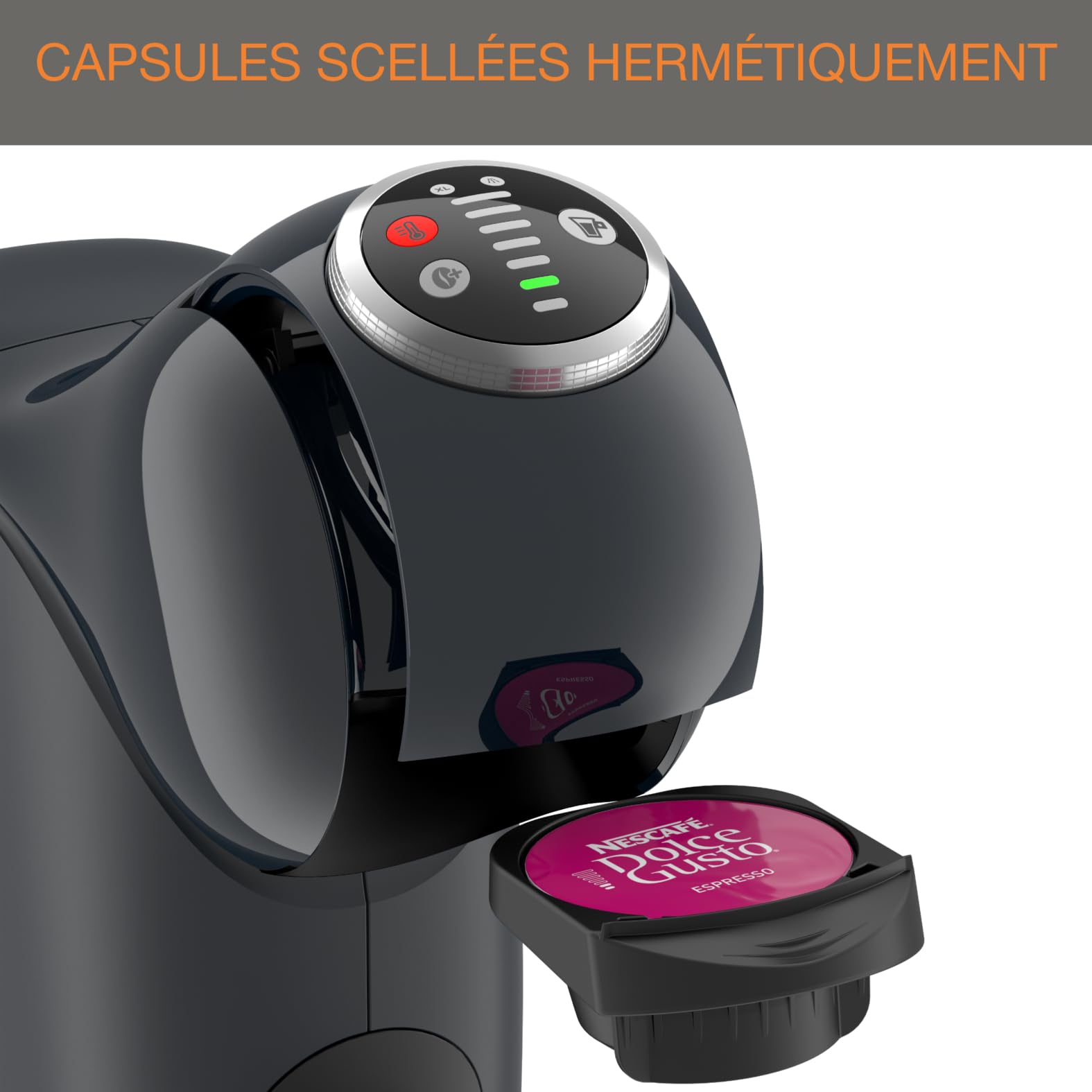 Machine à café à capsules Genio S Plus Gris KP340B10 – Températures Réglables