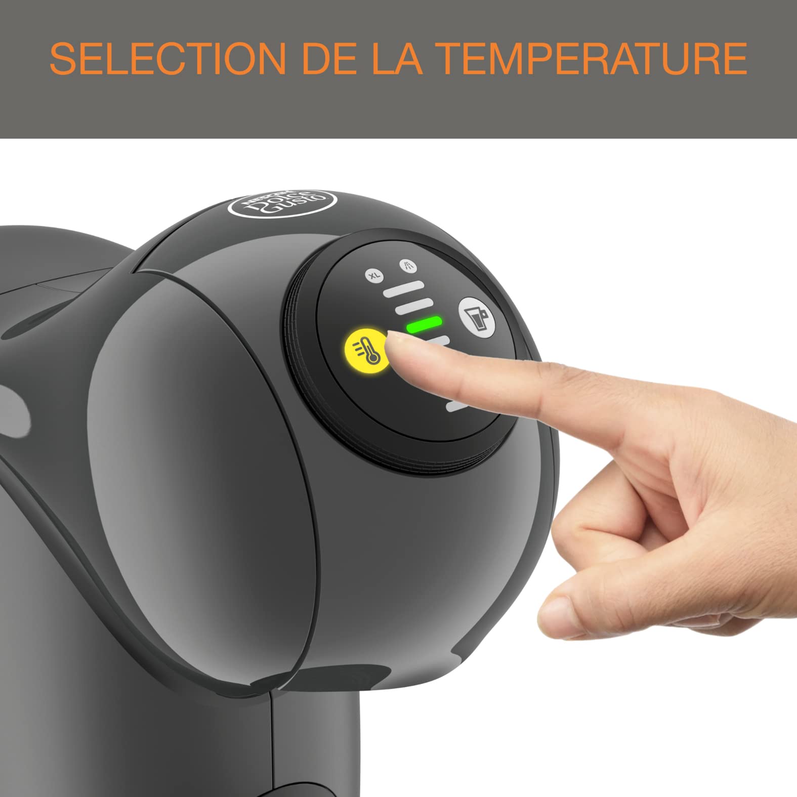 Machine à café à capsules Genio S Anthracite KP243B10 – Taille XL Réglable