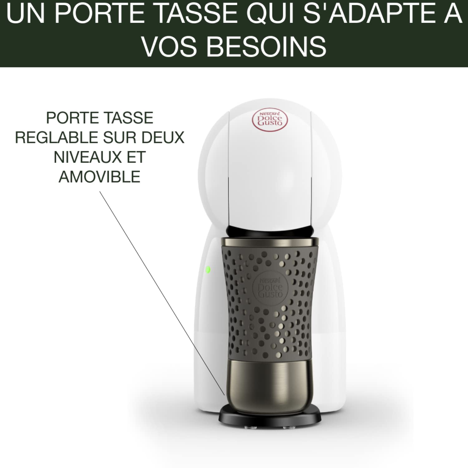 Machine à café à capsules Piccolo XS Blanc/Rouge KP1A3110 – 15 Bars