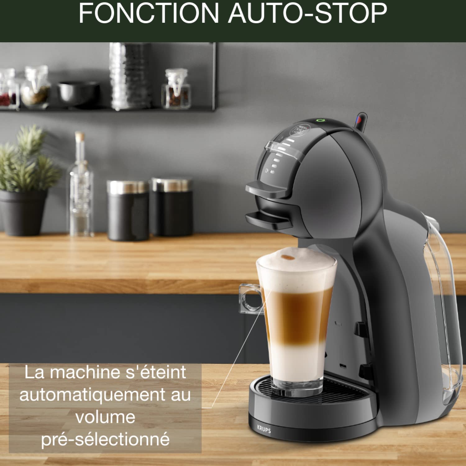 Machine à café à capsules Mini Me Noir/Gris YY1500FD – Qualité Pro