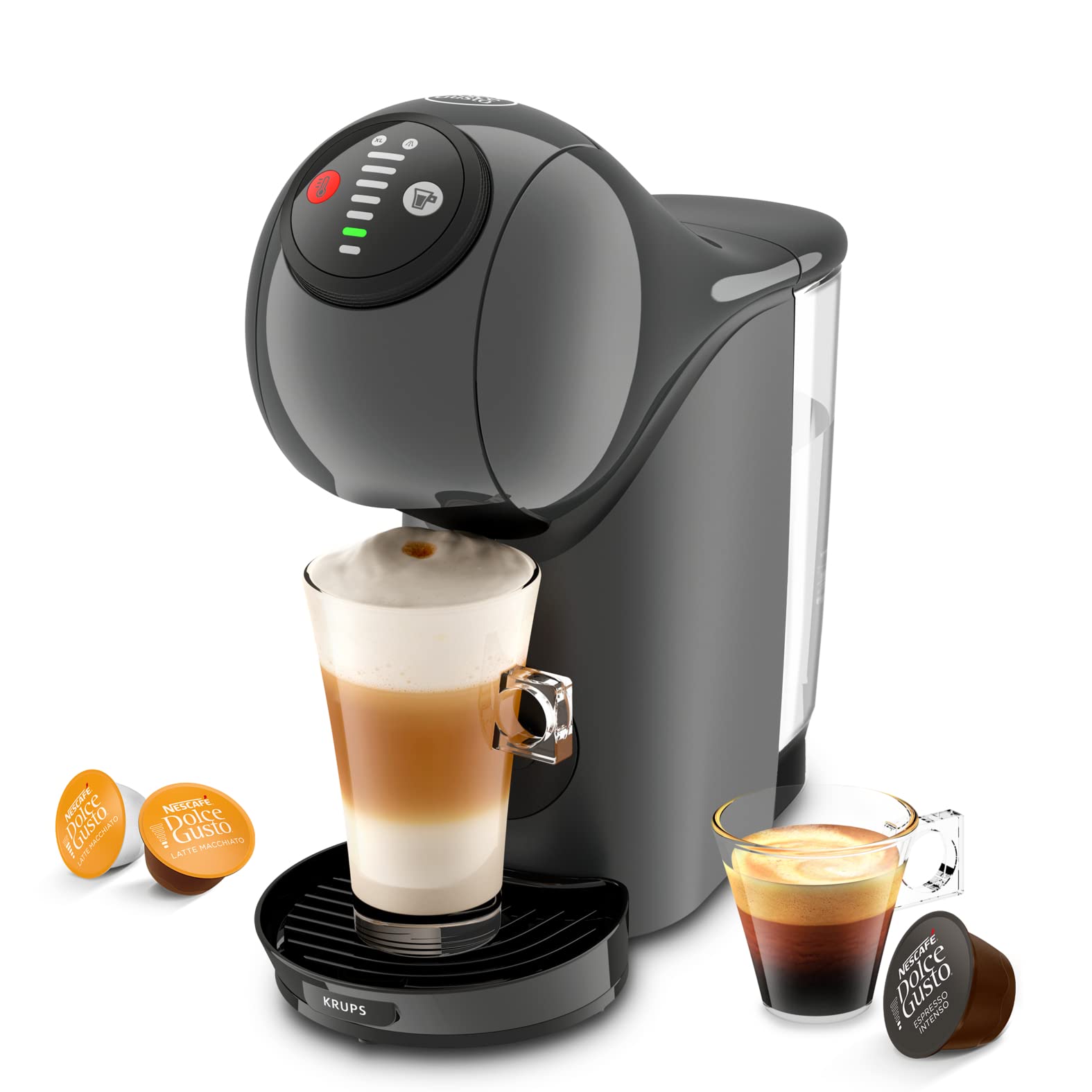 Machine à café à capsules Genio S Anthracite KP243B10 – Taille XL Réglable