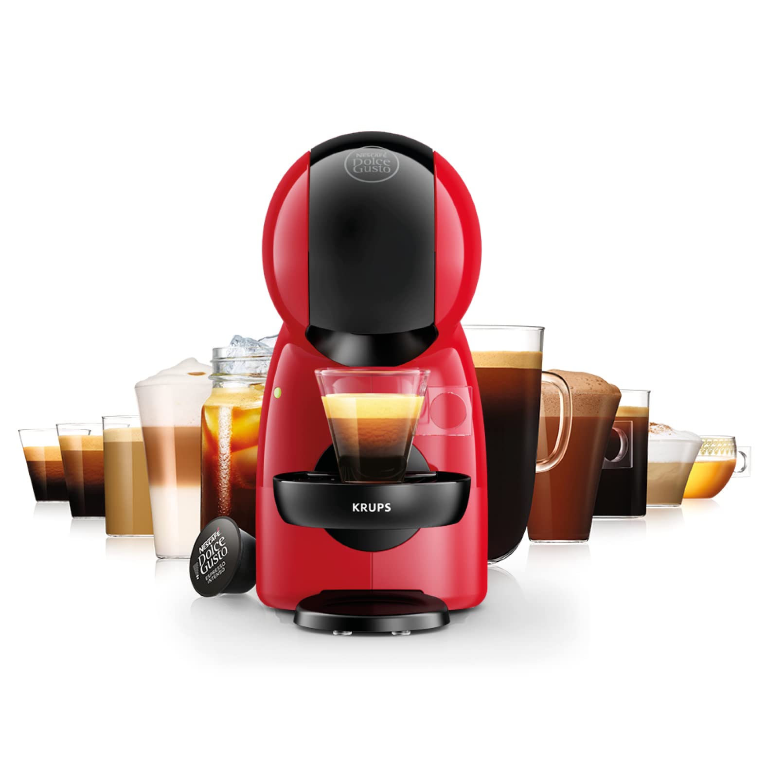 Machine à café à capsules Piccolo XS Rouge KP1A3510 – 15 Bars, Compacte