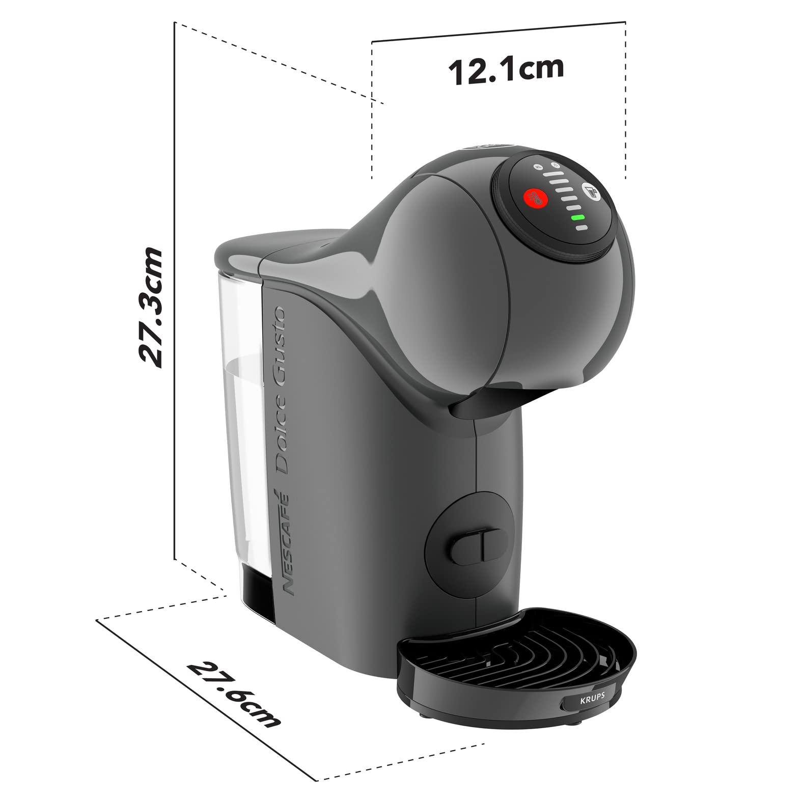 Machine à café à capsules Genio S Anthracite KP243B10 – Taille XL Réglable