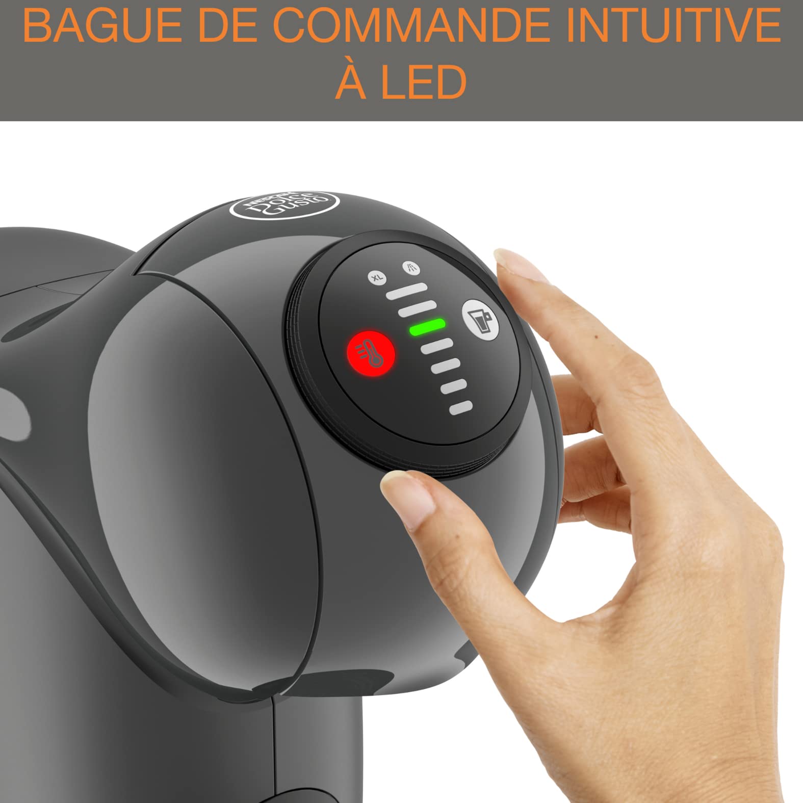 Machine à café à capsules Genio S Anthracite KP243B10 – Taille XL Réglable