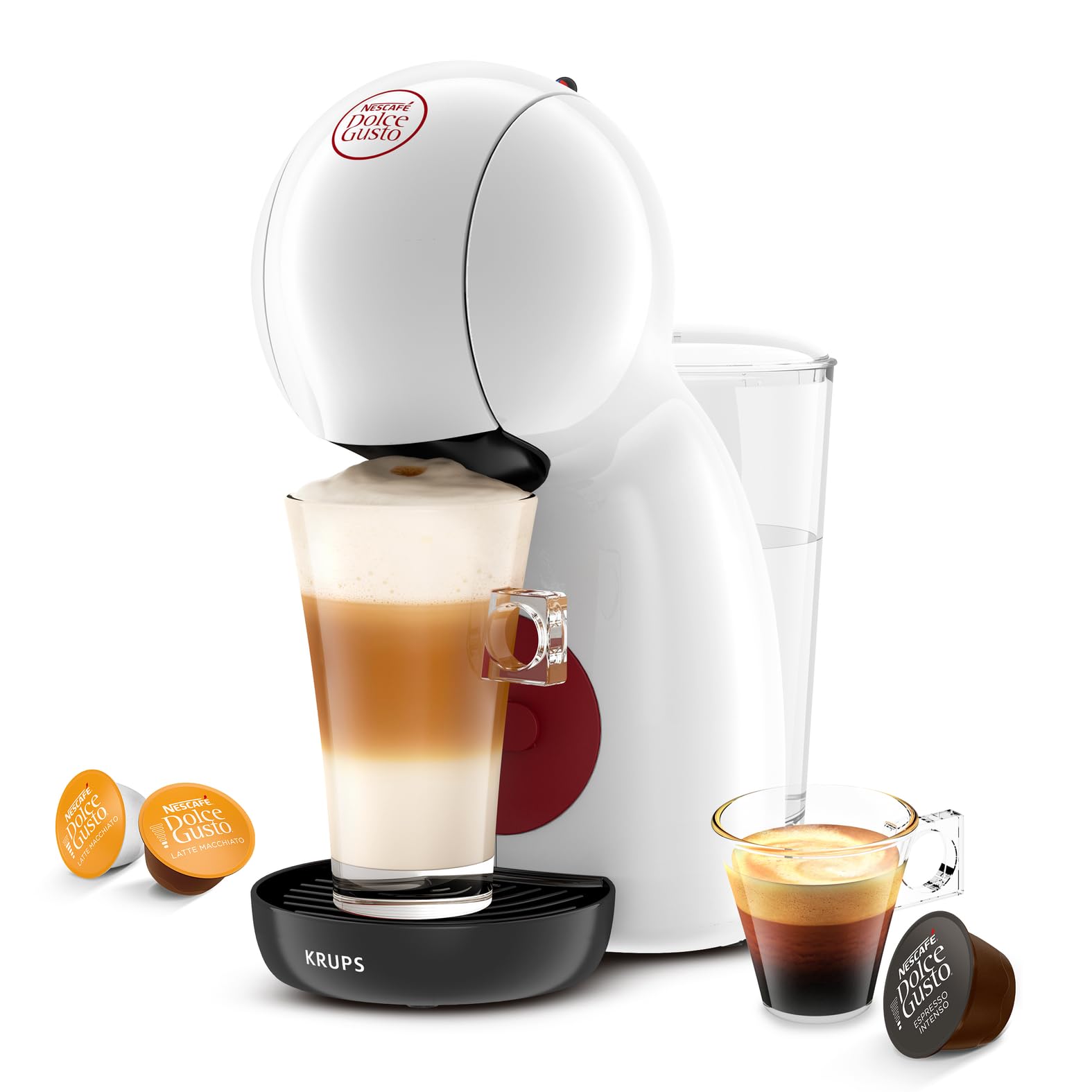 Machine à café à capsules Piccolo XS Blanc/Rouge KP1A3110 – 15 Bars