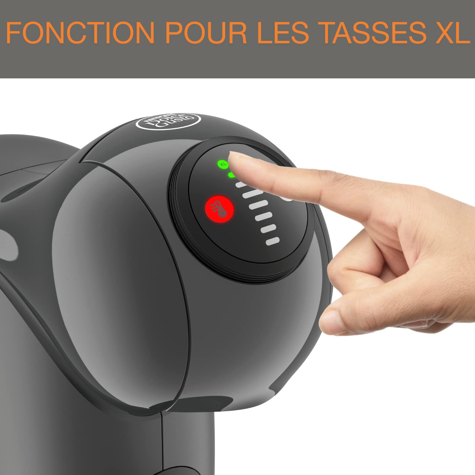 Machine à café à capsules Genio S Anthracite KP243B10 – Taille XL Réglable