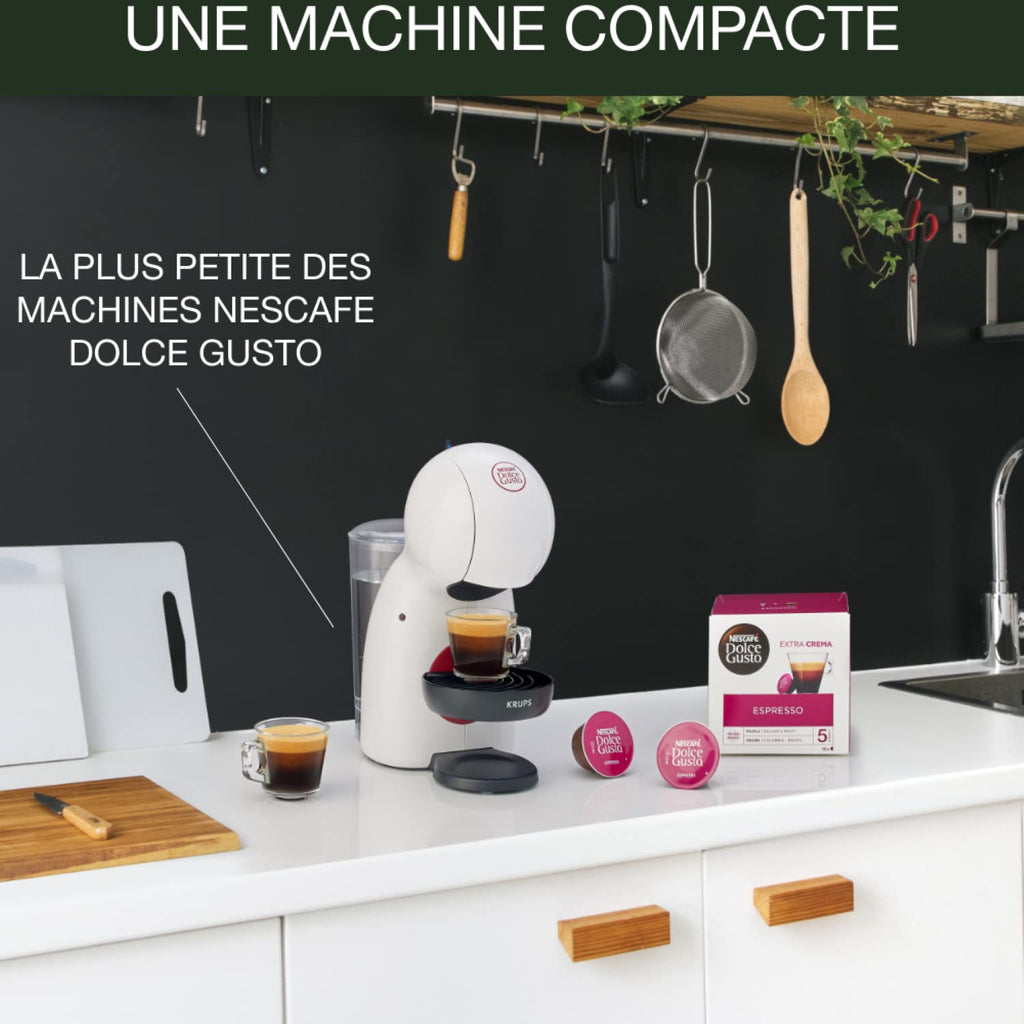 Machine à café à capsules Piccolo XS Blanc/Rouge KP1A3110 – 15 Bars