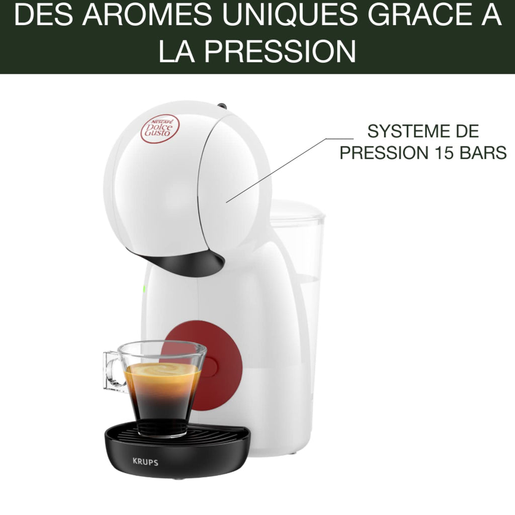 Machine à café à capsules Piccolo XS Blanc/Rouge KP1A3110 – 15 Bars