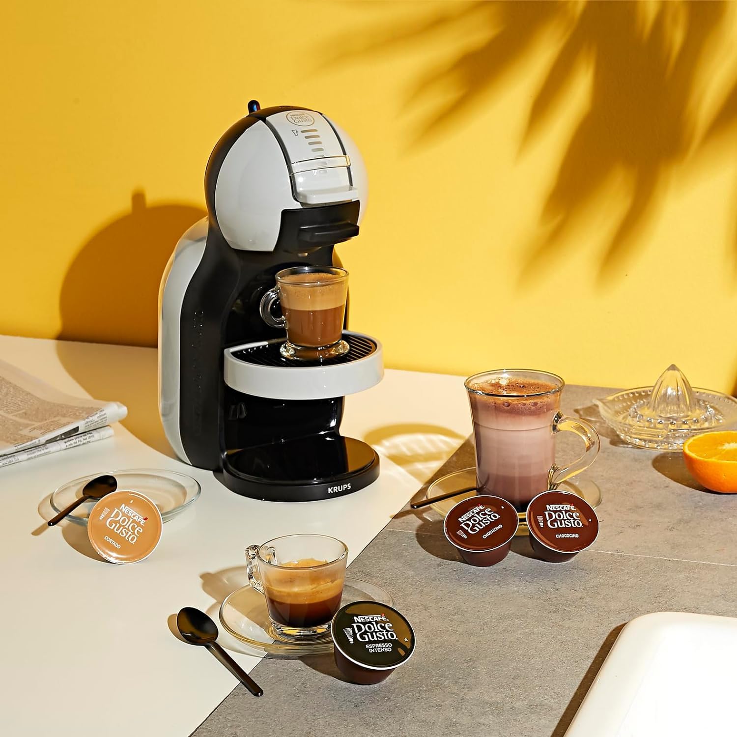 Machine à café à capsules Mini Me Grise – Boissons Chaudes et Froides