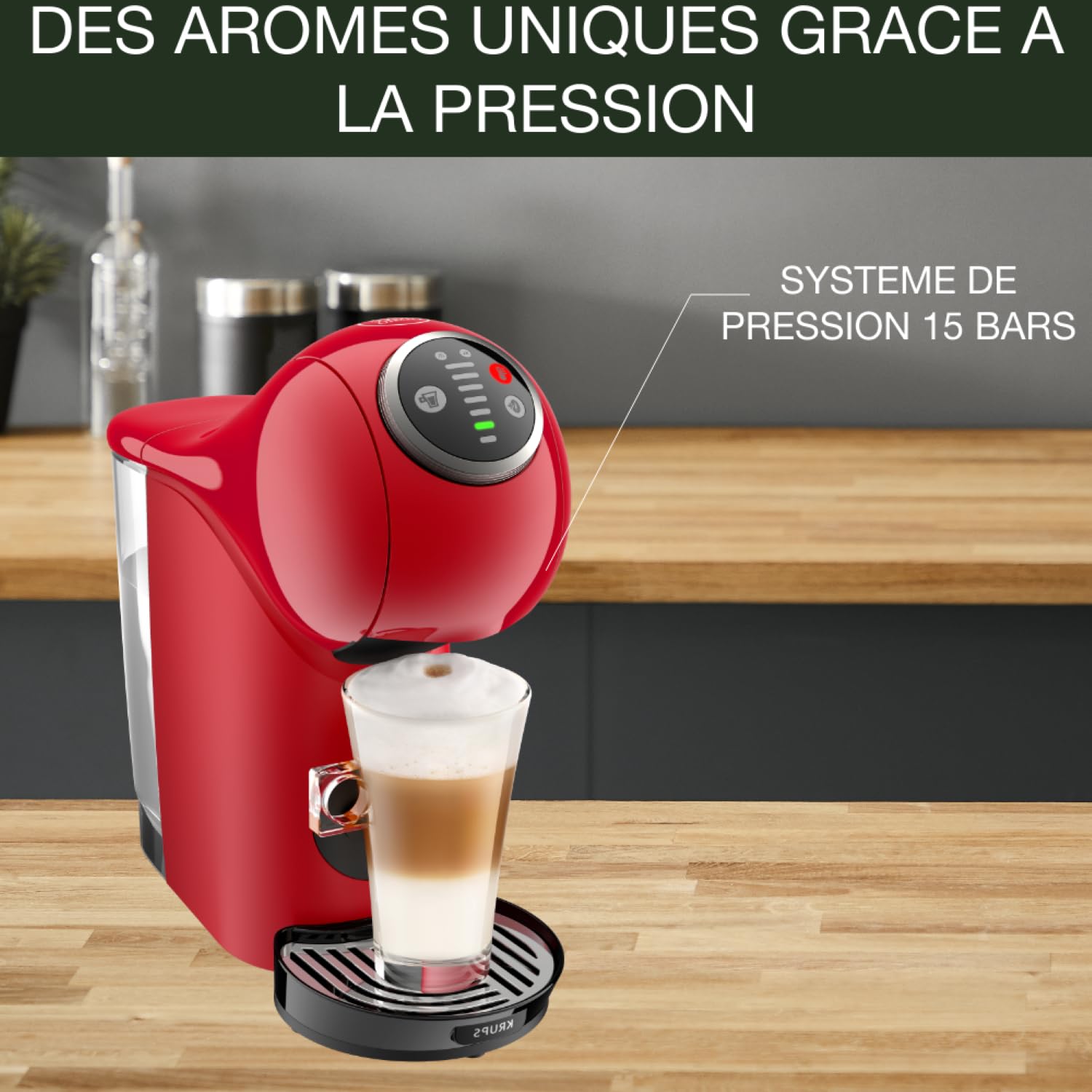 Machine à café à capsules Genio S Plus Rouge KP340510 – Programmable